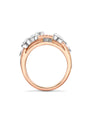 Waterfall Classic Rose Gold White and Pink Diamond Ring | Boodles