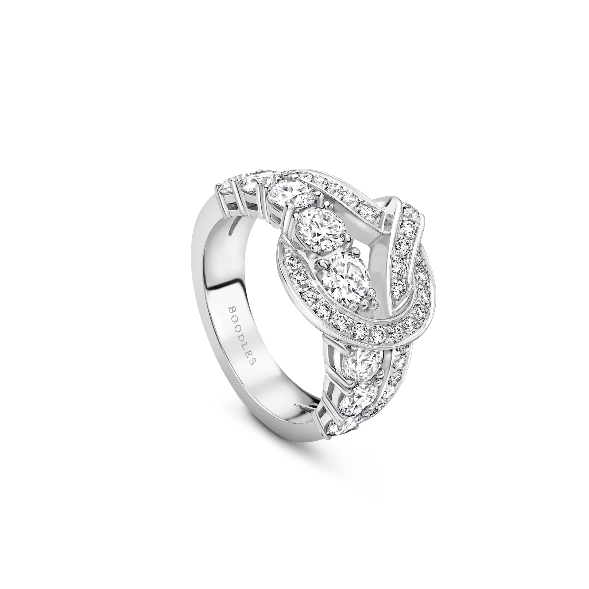 The Knot Medium White Gold Diamond Ring