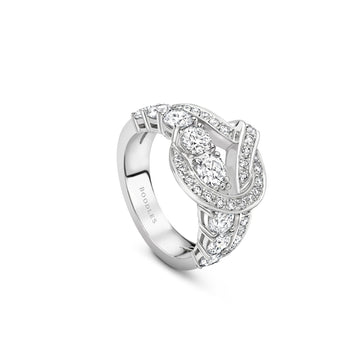 The Knot Medium White Gold Diamond Ring