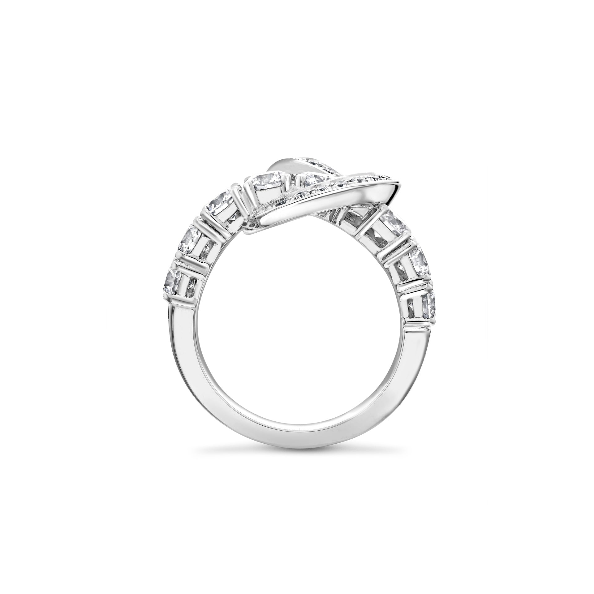 The Knot Medium White Gold Diamond Ring
