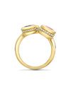 Beach Three Stone Yellow Gold Ring