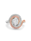 Monaco Pink Diamond Platinum and Rose Gold Ring