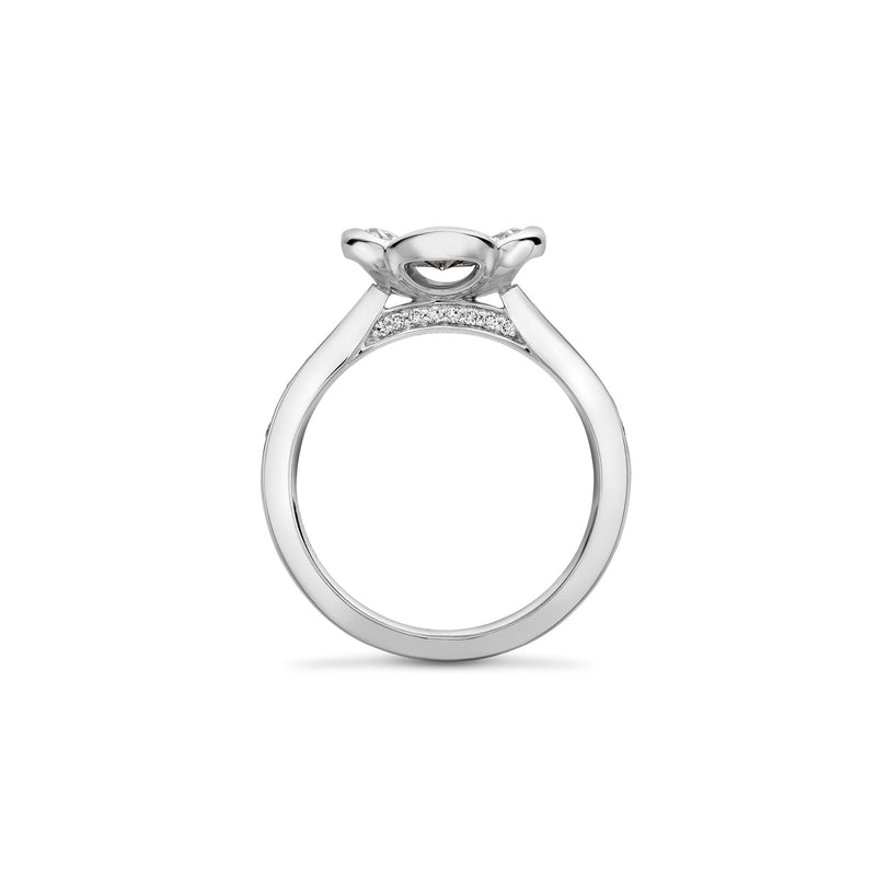 The Rose Pink and White Diamond Platinum Ring