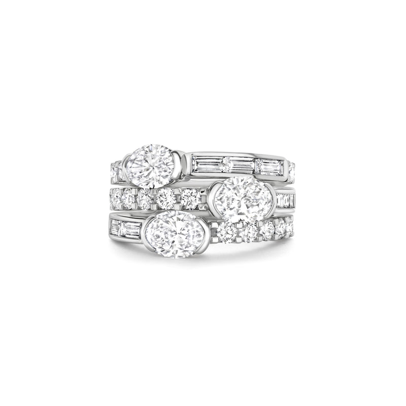 Play of Light Large Platinum Diamond Ring