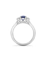 Trilogy Sapphire Diamond Platinum Engagement Ring 1 carat (approx.)