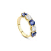 Classic Evermore Five Stone Sapphire Yellow Gold Eternity Ring
