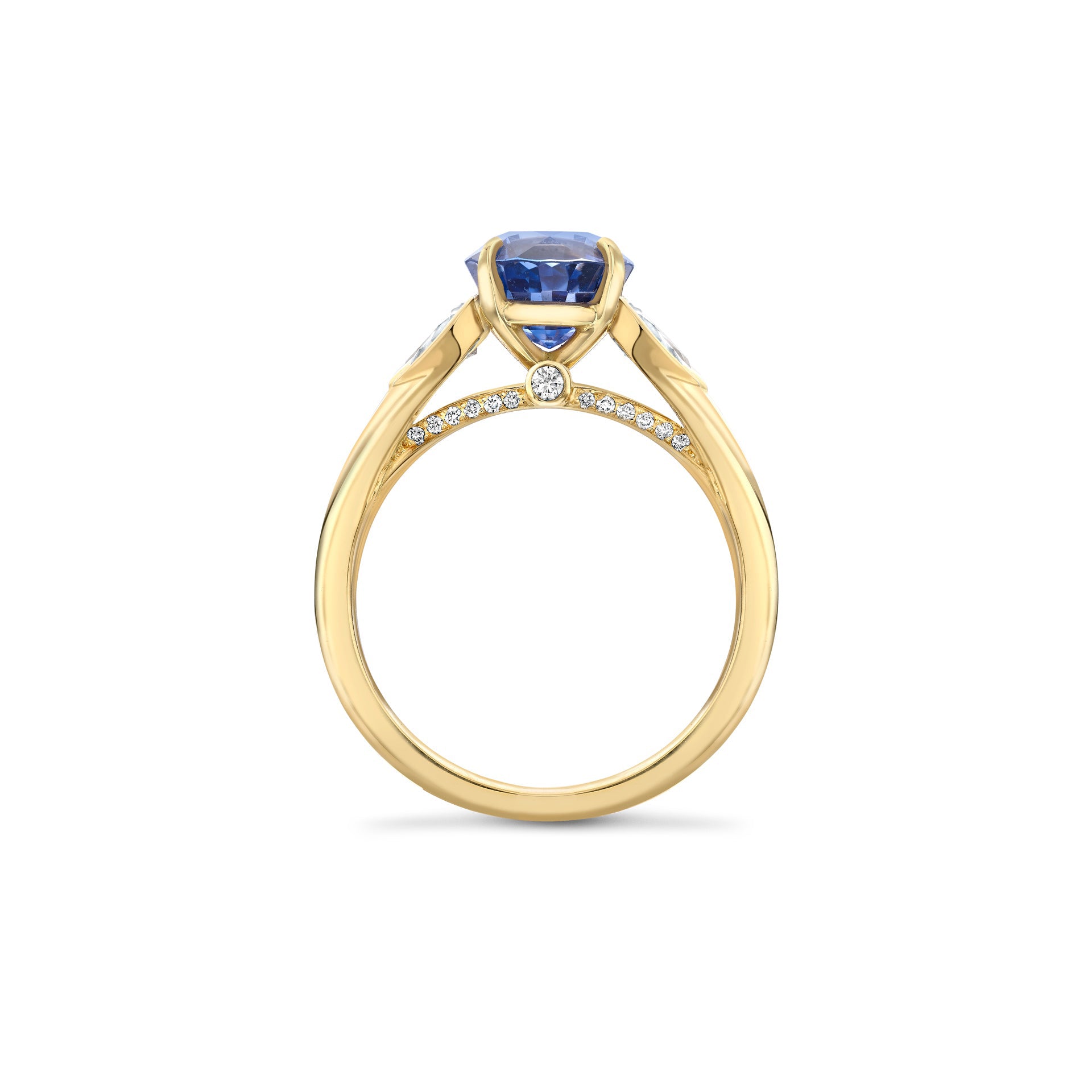 Trilogy Cupid Sapphire Yellow Gold Ring