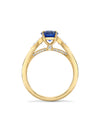 Trilogy Cupid Oval Sapphire Yellow Gold Ring