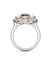 Vintage Oval Cut Sapphire and Pink Diamond Ring