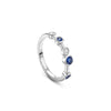 Raindance Half-Hoop Platinum Diamond and Sapphire Ring