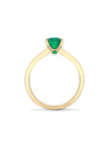 Classic Split Shoulder Emerald Yellow Gold Ring
