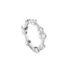Waterfall Full-Hoop Platinum Diamond Ring