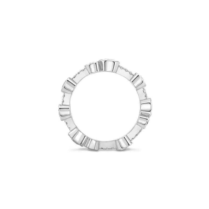 Waterfall Full-Hoop Platinum Diamond Ring