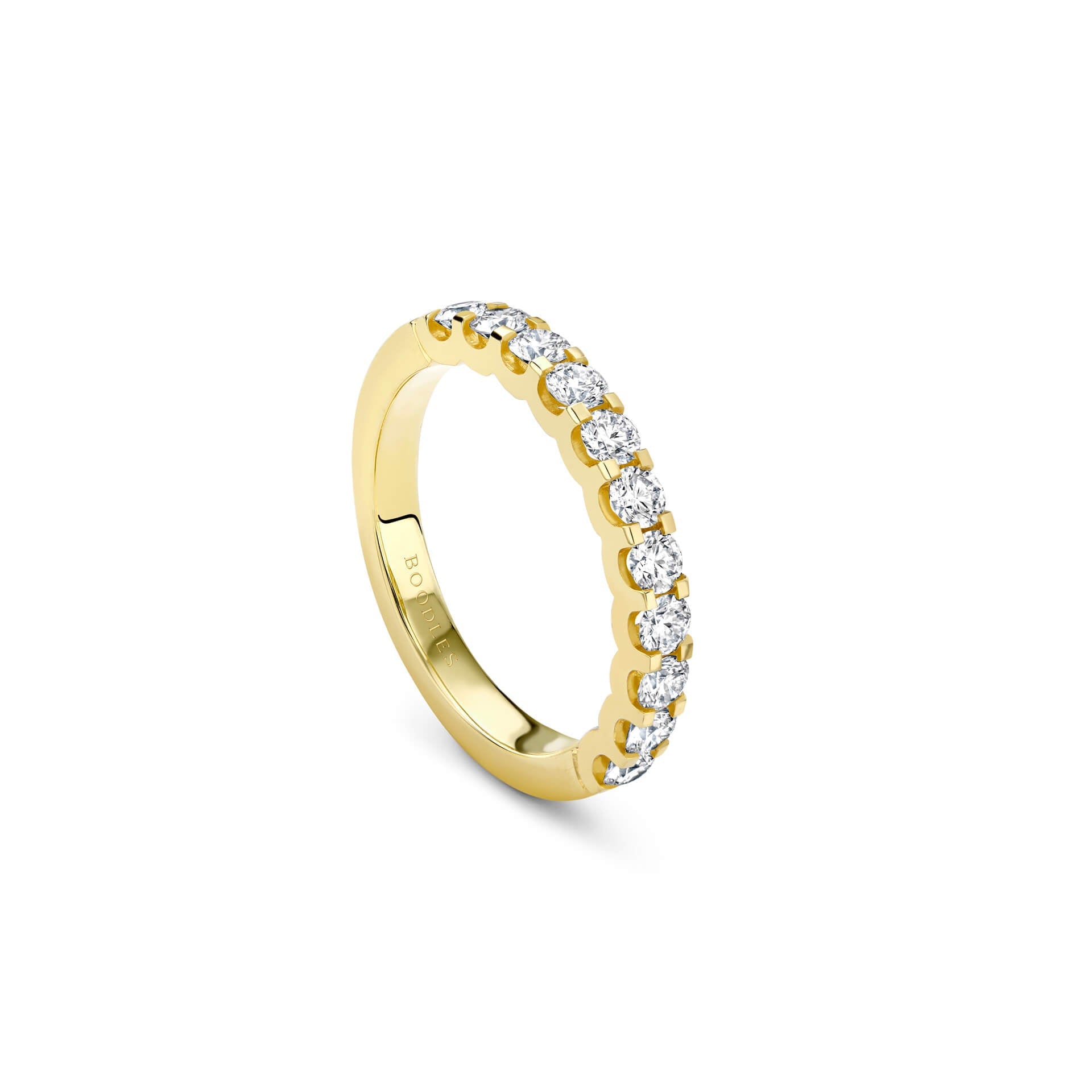 Diamond Half Hoop Yellow Gold Eternity Ring 0.66 Carat (Approx.)