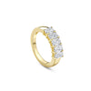 Ashoka Five Stone Half Yellow Gold Diamond Eternity Ring