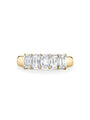 Classic Five Stone Ashoka Diamond Yellow Gold Eternity Ring