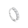 Classic Five Stone Round Brilliant Diamond Platinum Ring