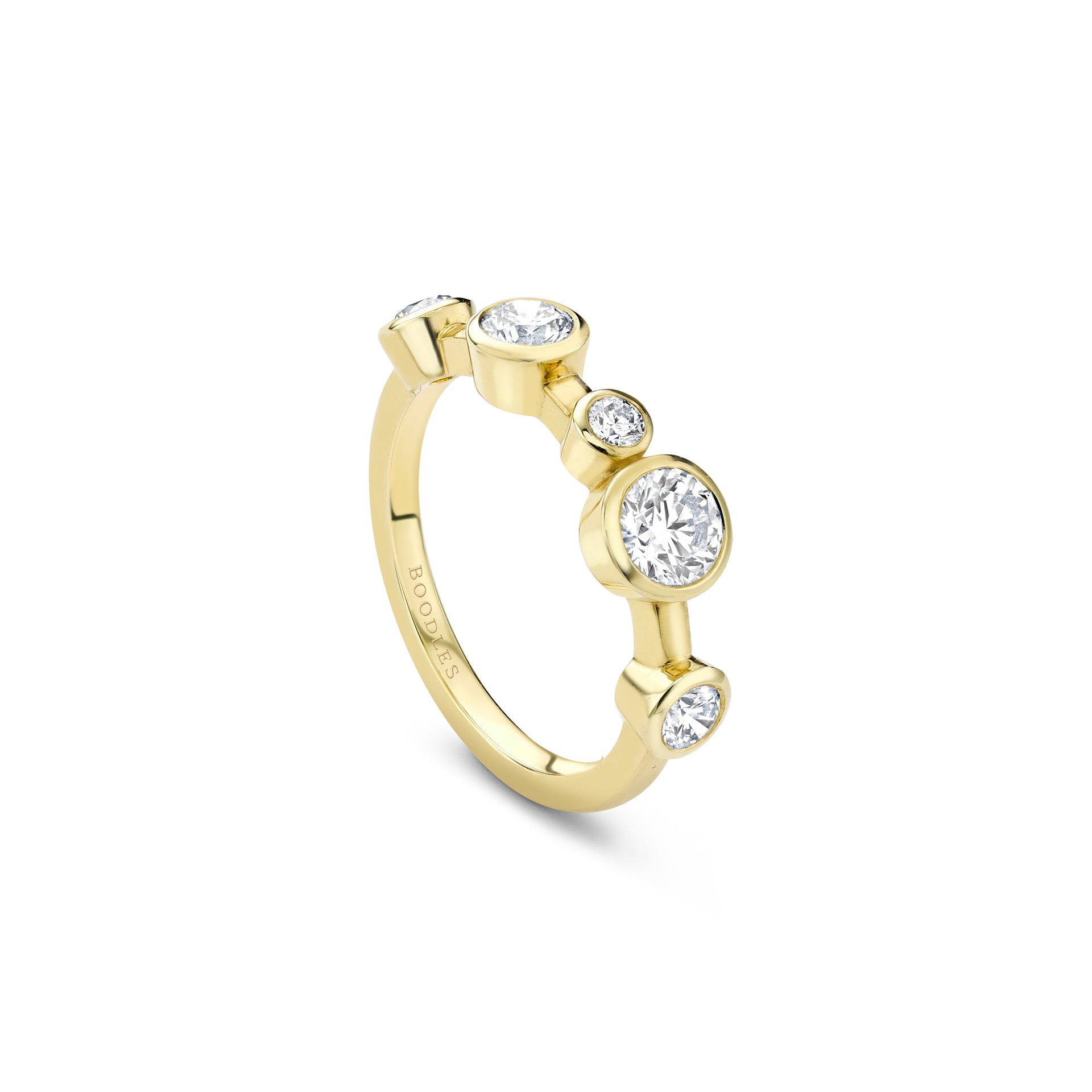 Raindance Large Half-Hoop Yellow Gold Diamond Ring