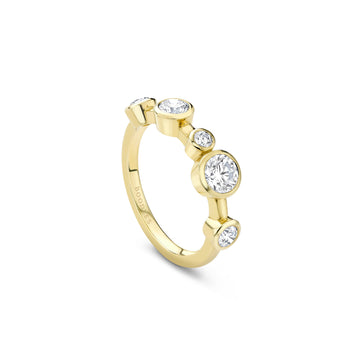 Raindance Large Half-Hoop Yellow Gold Diamond Ring