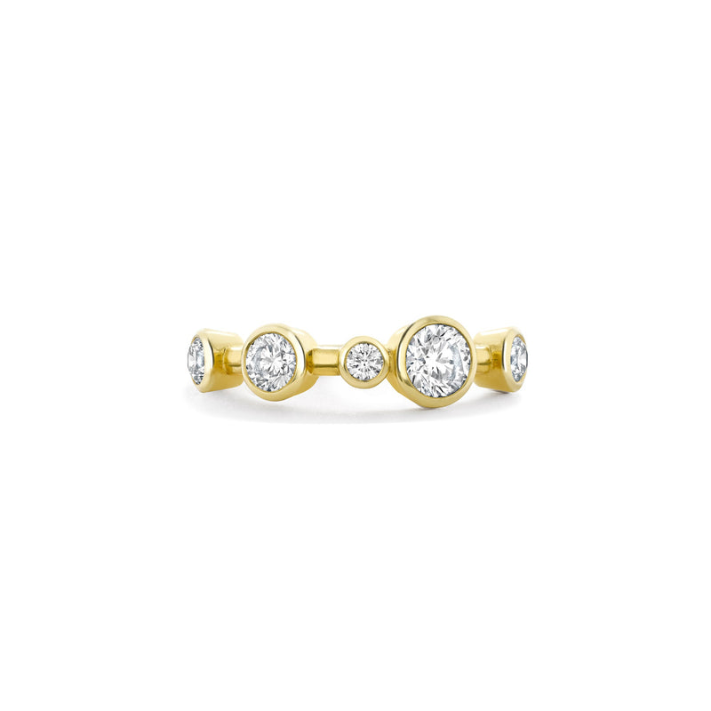 Raindance Large Half-Hoop Yellow Gold Diamond Ring