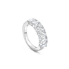 Ashoka Diamond Seven Stone Half Platinum Eternity Ring