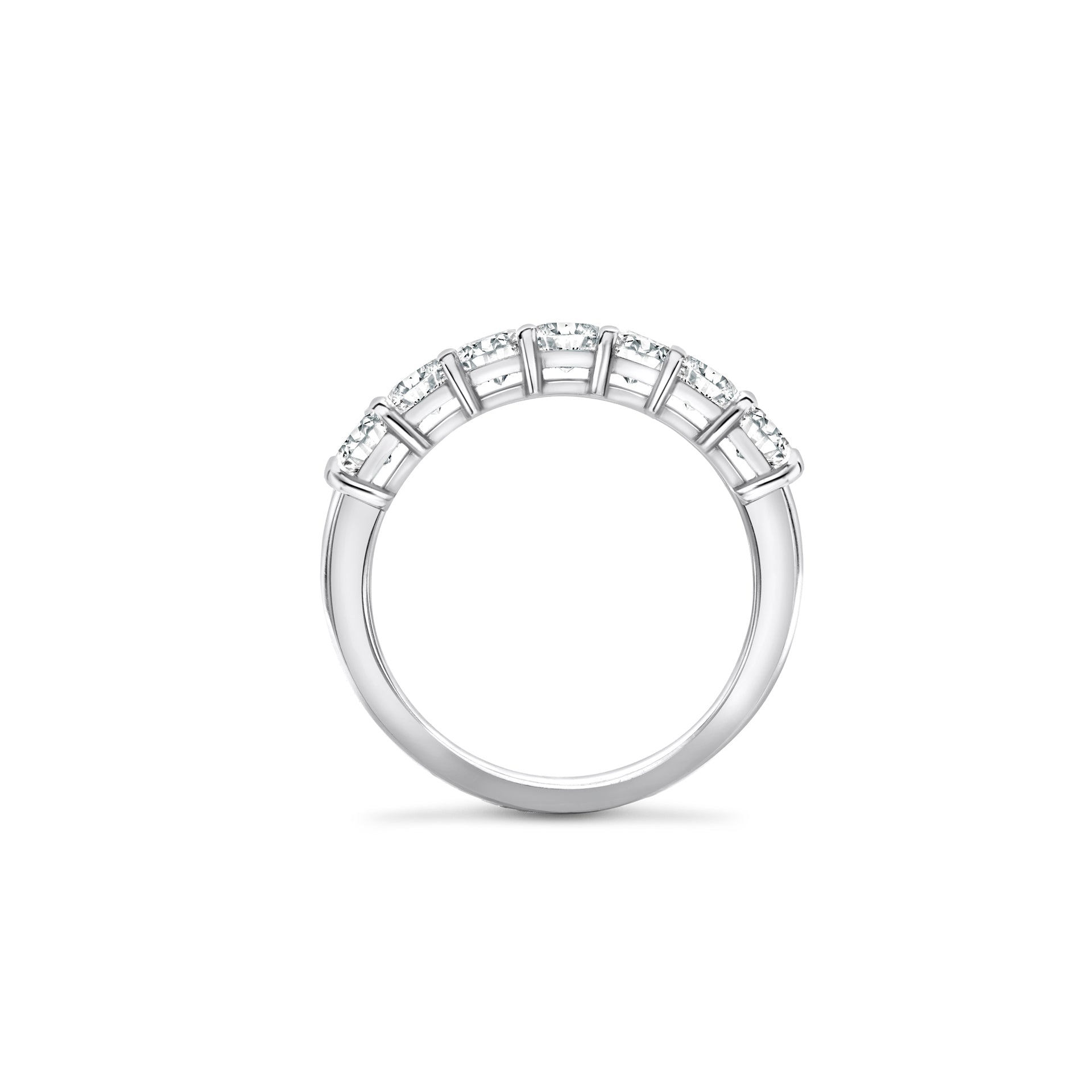 Ashoka Diamond Seven Stone Half Eternity Ring