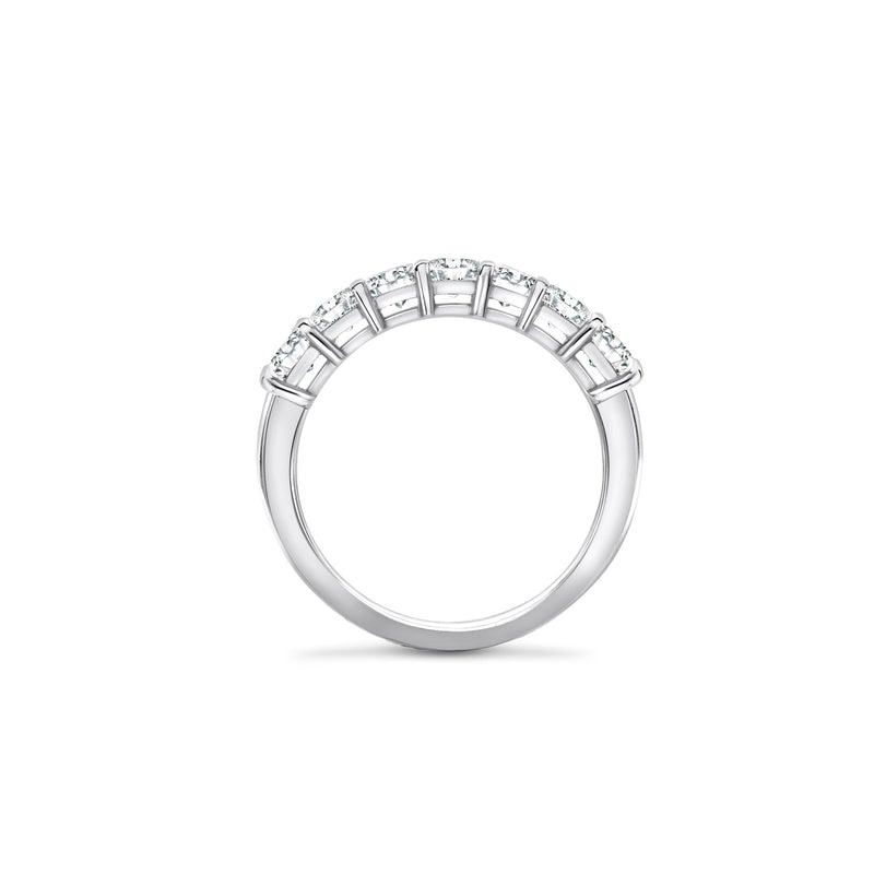 Ashoka Diamond Seven Stone Half Platinum Eternity Ring