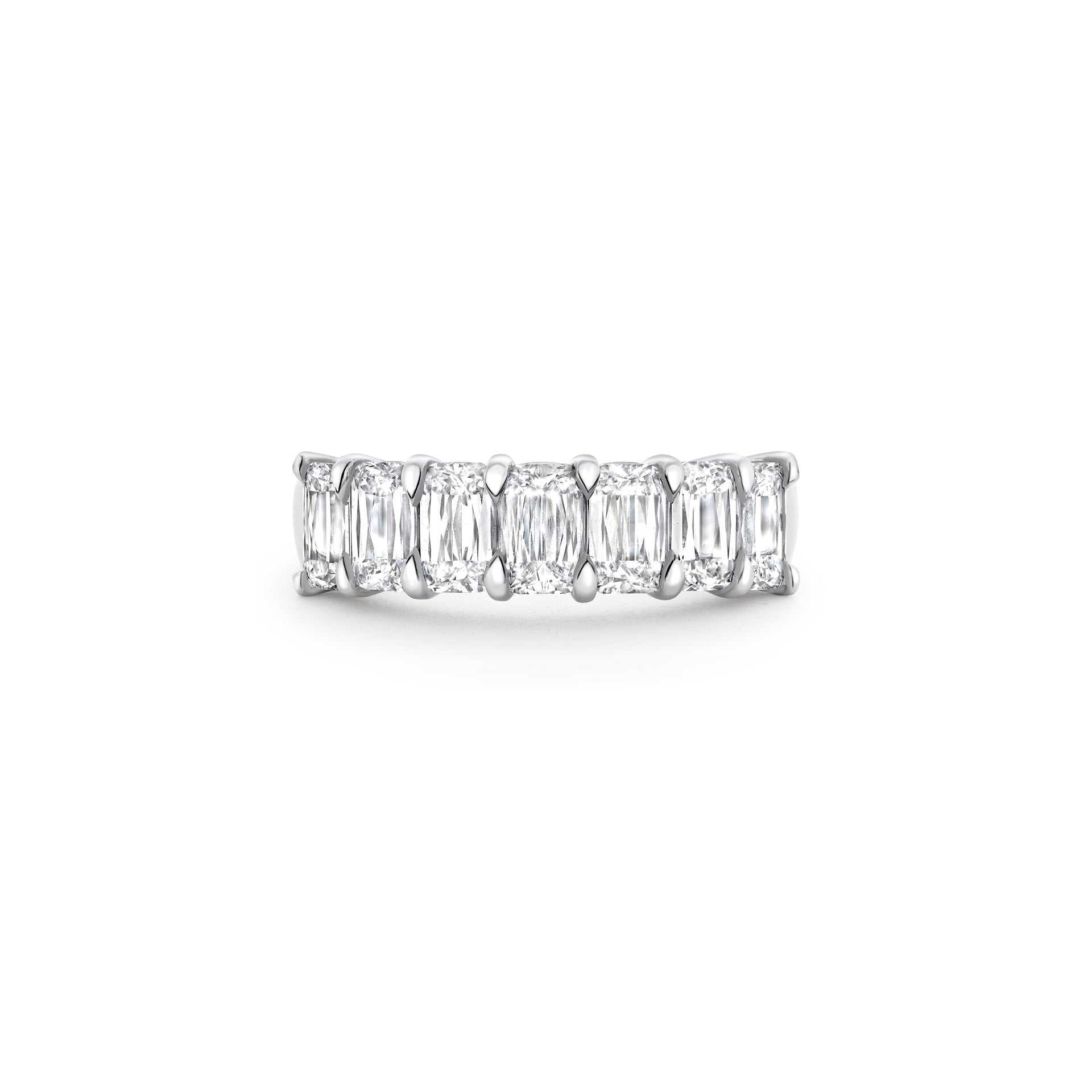Ashoka Diamond Seven Stone Half Eternity Ring