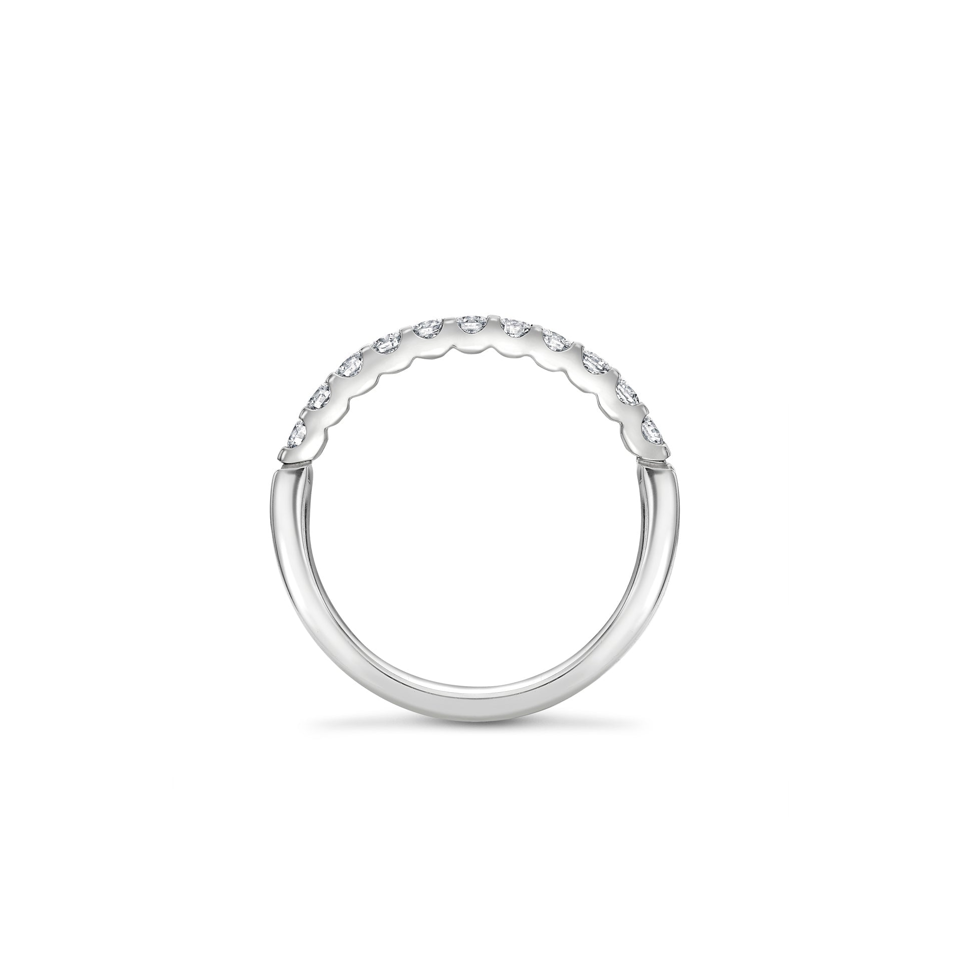 Classic Evermore Half Hoop Platinum Eternity Ring 0.33 Carat