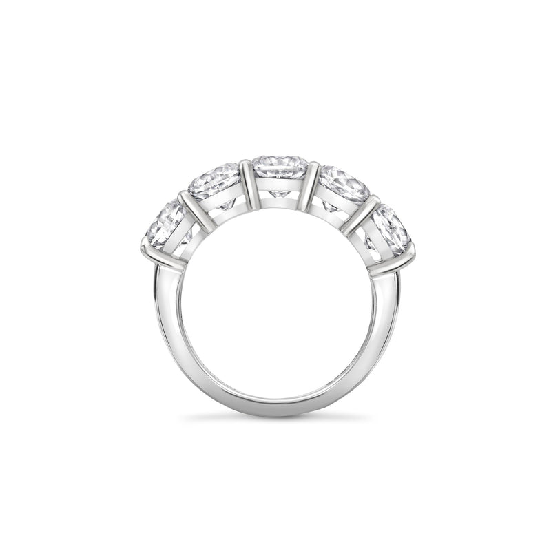Classic Five Stone Large Half Platinum Diamond Eternity Ring