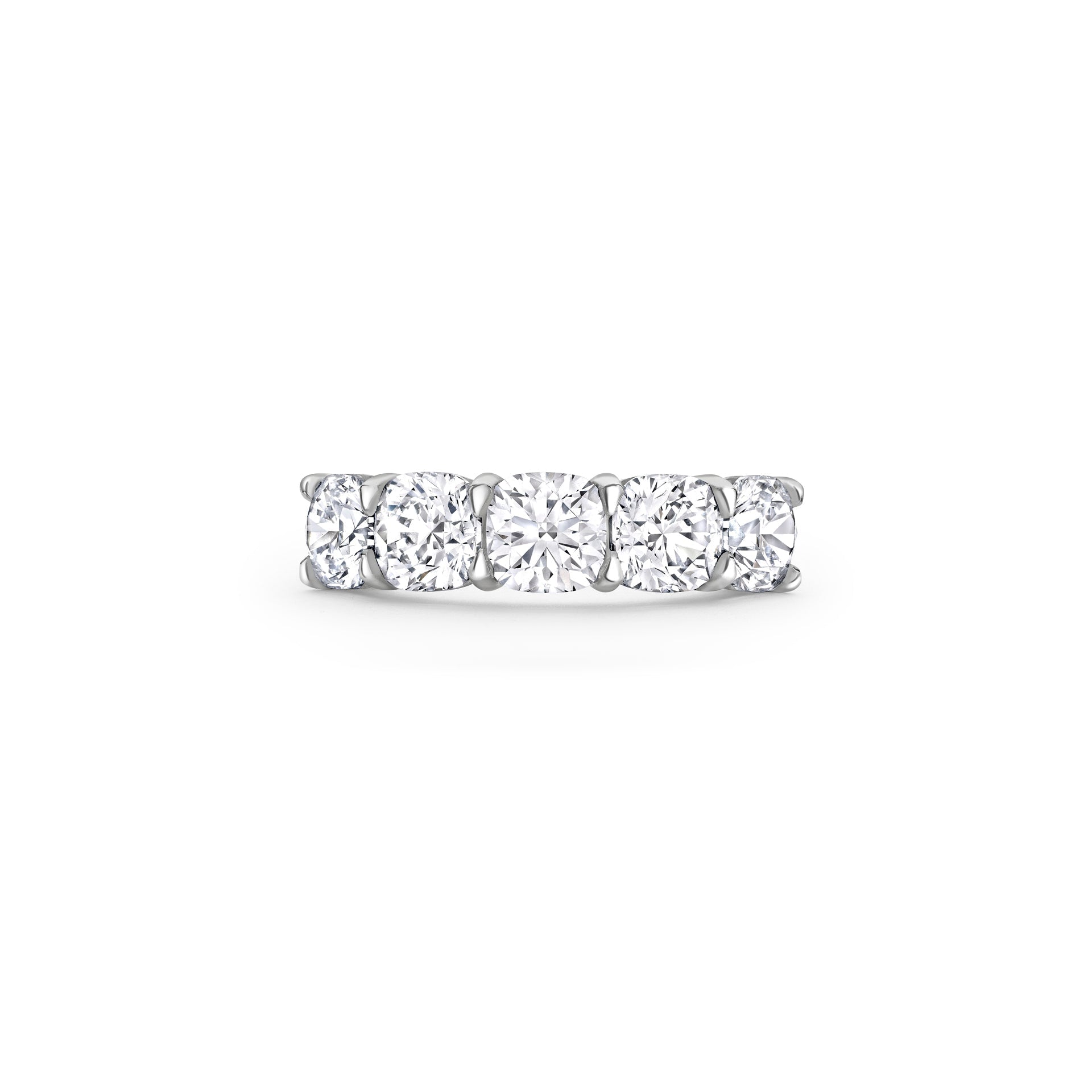 Classic Five Stone Large Half Platinum Diamond Eternity Ring