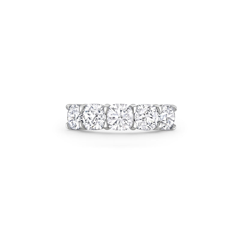 Classic Five Stone Large Half Platinum Diamond Eternity Ring