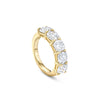 Classic Five Stone Large Half Yellow Gold Diamond Eternity Ring