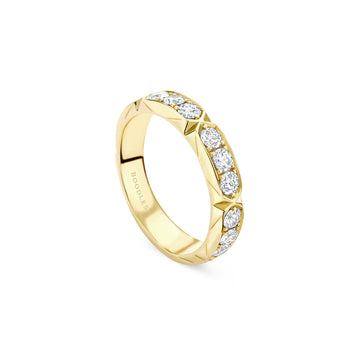 Jazz Large Yellow Gold Diamond Ring