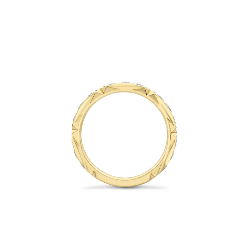Jazz Large Yellow Gold Diamond Ring