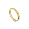 Classic Men's Court Shaped Yellow Gold Band