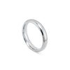 Classic Court Shaped Platinum Wedding Band (4mm Width)