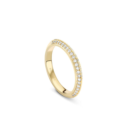 Petal Diamond Yellow Gold Wedding Band