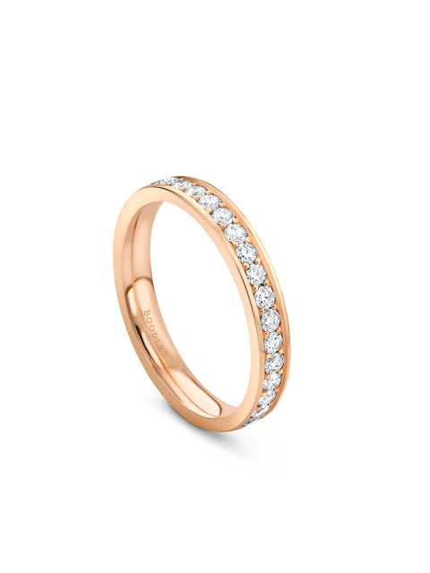 Classic Large Rose Gold Diamond Wedding Ring