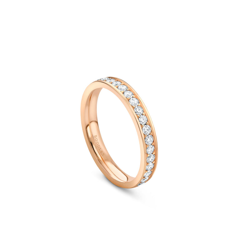 Classic Large Rose Gold Diamond Wedding Ring