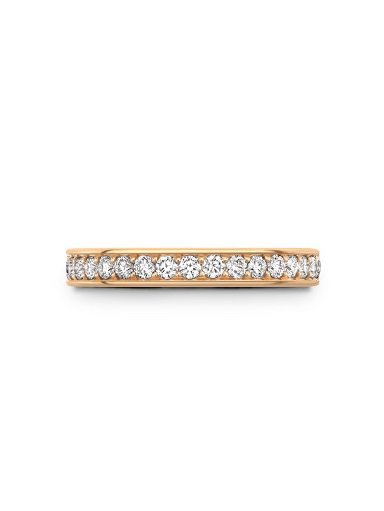Classic Large Rose Gold Diamond Wedding Ring