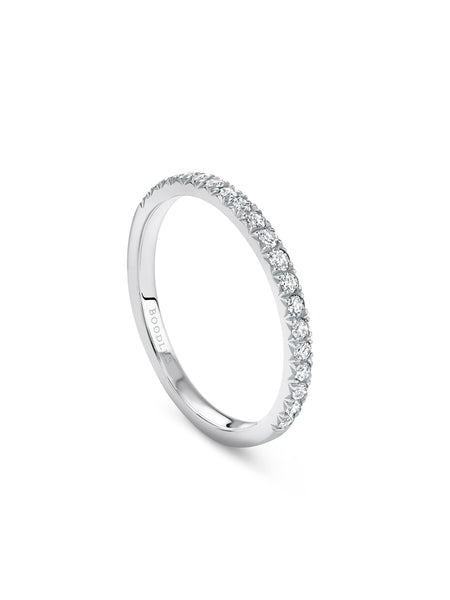 Vintage Half-Hoop Platinum Diamond Ring