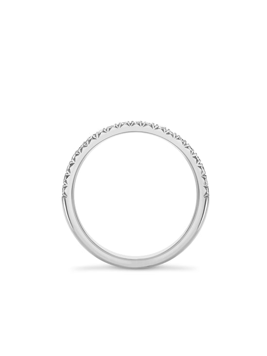 Vintage Half-Hoop Platinum Diamond Ring