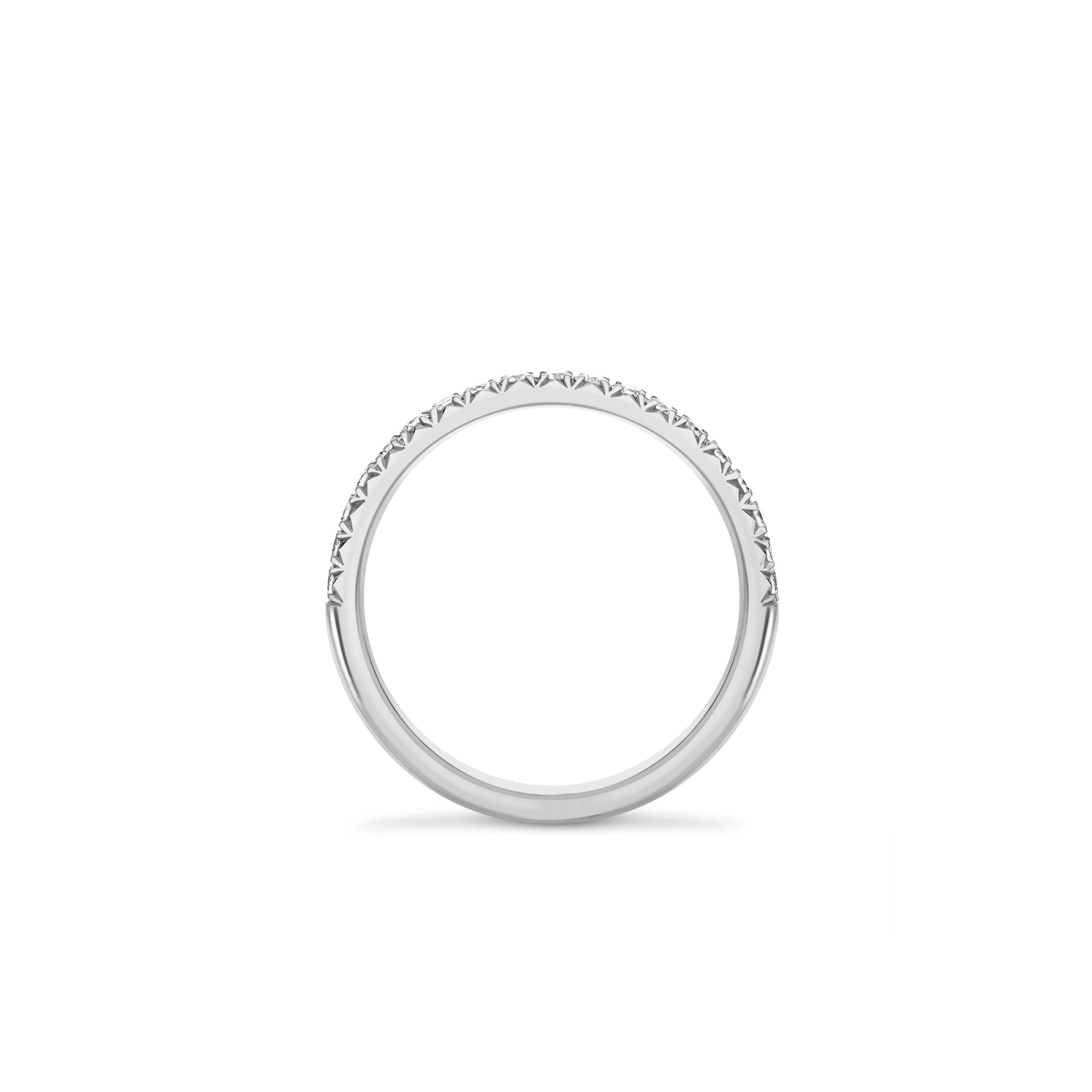 Vintage Half-Hoop Platinum Diamond Ring