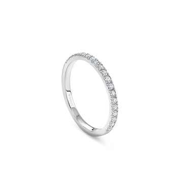 Vintage Half-Hoop Platinum Diamond Ring
