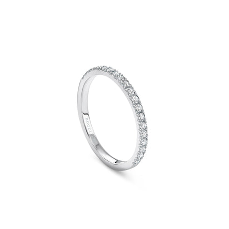 Vintage Half-Hoop Platinum Diamond Ring