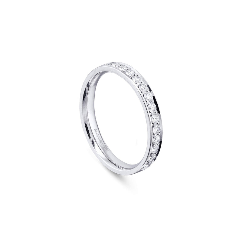 Classic Large Platinum Diamond Wedding Ring
