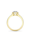 Vintage Ashoka Yellow Gold Diamond Engagement Ring