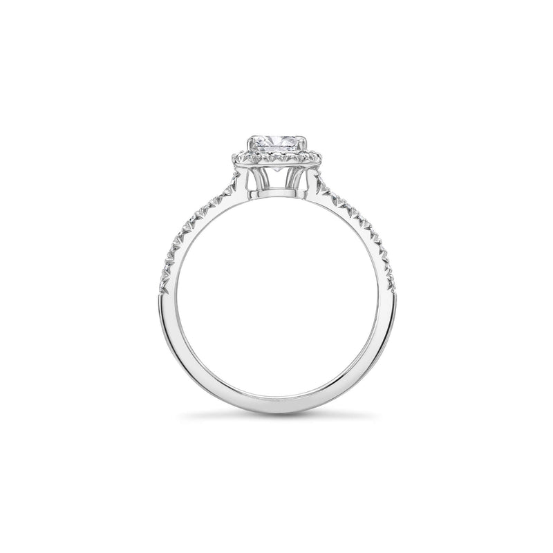 Vintage Ashoka Platinum Diamond Engagement Ring