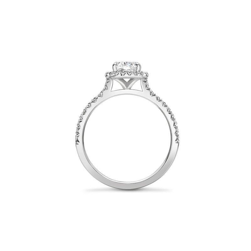 Vintage Cushion Diamond Platinum Engagement Ring